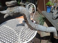 altes antikes Fallrohr Dach Zink Handarbeit Schwanenhals Unikat Deko für Bastler