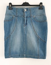 Rock Jeansrock Friendtex blau hellblau Größe 36 knielang 