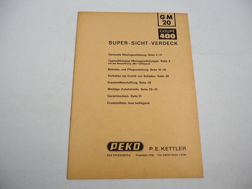 Peko gm20 coupe 400 verdeck - coupe,