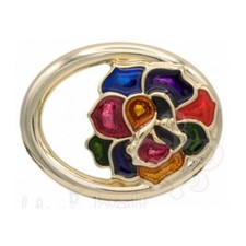 UmjuBelt Schließe "Gold Flower" / Gürtelschnalle 4 cm