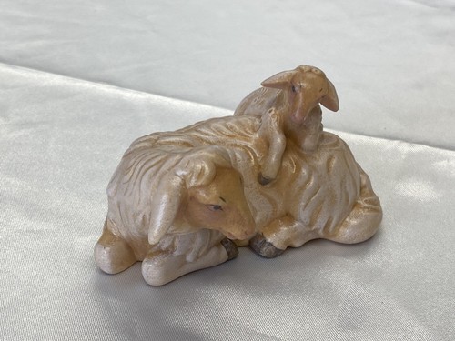 Krippenfigur schaf liegend mit - liegend,