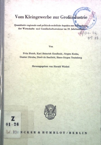 Vom kleingewerbe zur - vom,