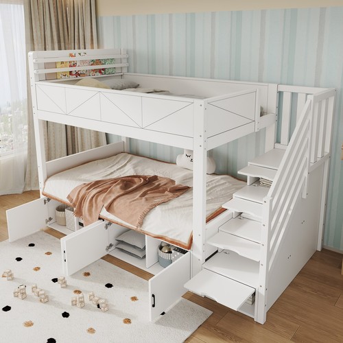 Etagenbett 90x200cm weiß - etagenbett,