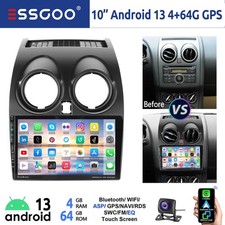 9" Android 13 Autoradio 4+64GB Carplay Für Nissan Qashqai J10 2007-2015 GPS NAVI