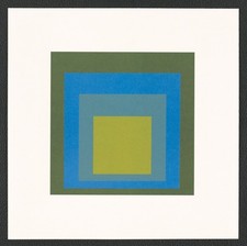 Josef Albers, Homage to the Square 2, Farbige Druckgraphik nach Siebdruck
