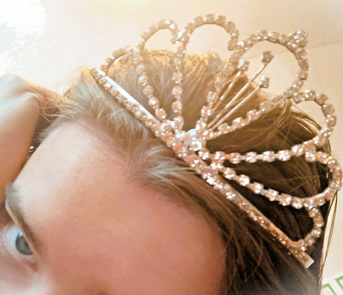 Edles diadem silberfarben mit - edles,
