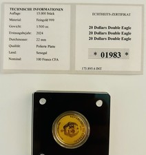 Echtgold  Senegal 100 Francs