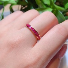 1,00 Ct Rubin Hochzeitsring