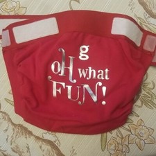 New LARGE  Gdiaper Red