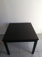 Quadratischer Tisch in schwarz-braun, 90cmx90cm, verlängerbar um 2x 30cm