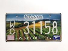 Oregon Wine Country US USA amerikanisches Kennzeichen Nummernschild Blechschild