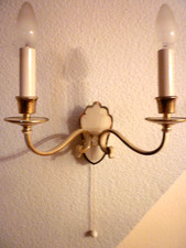 2 x Messing Wandlampen