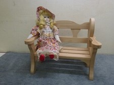 Puppenbank Holz Erle Massiv