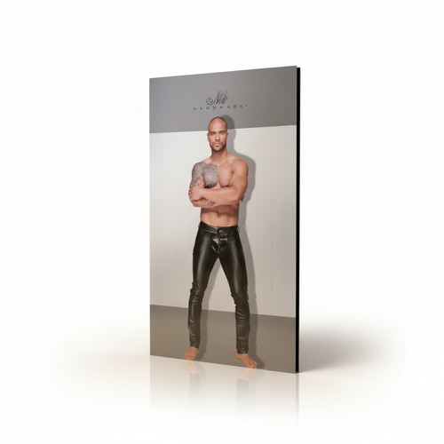 Noir handmade wetlook hose - wetlook,