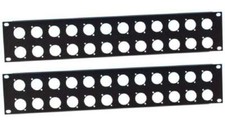 2x 2 HE U Rackblende vorgebohrt 24 x XLR D Typ Frontplatte Rackpanel Rack Blende