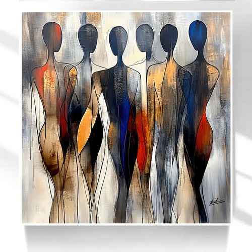 Leinwand bild abstrakte - leinwand,