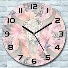 Wanduhr aus Glas Rund fi 30