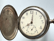 Ankerwerk System Glashütte Taschenuhr Herren 800er Silber   - Werk läuft an