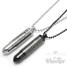 Edelstahl Patrone Anhänger