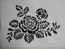 Schablone Rose 7 auf A4
