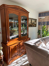 Biedermeier Vitrine Kirschbaum