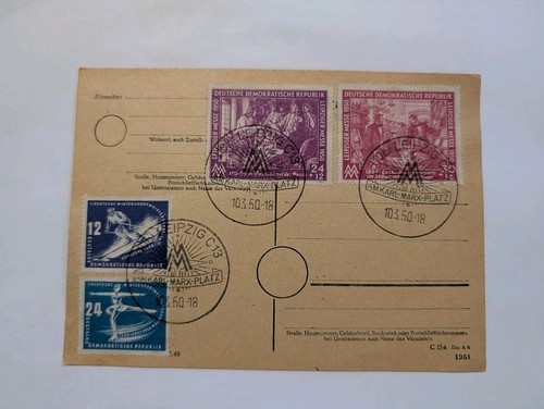 Ddr beleg karte leipziger - ddr,