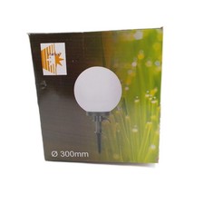 Starlux Außenleuchte Beleuchtung Kira Kugel Außenbereich Gartenlampe 30 cm Weiß