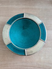 Wunderschöne Mid-Century Keramik Schale | 50er / 60er Jahre | Türkis Craquele 