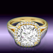 Diamant 18k Gold Ring Cushion