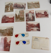 10 3D Raumbilder AK Nürnberg mit 2x 3-D Brille Plastoreoskop 30er Jahre K-3920