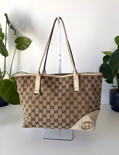 Gucci beige braun canvas - gucci,