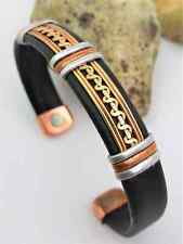 Kupfer Leder Manschette Armband mit 2 Magneten, Mode Kupfer Manschette Armband, Geschenk