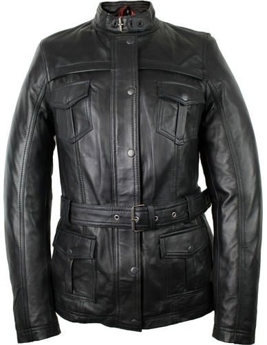 Damen lederjacke mantel - lederjacke,