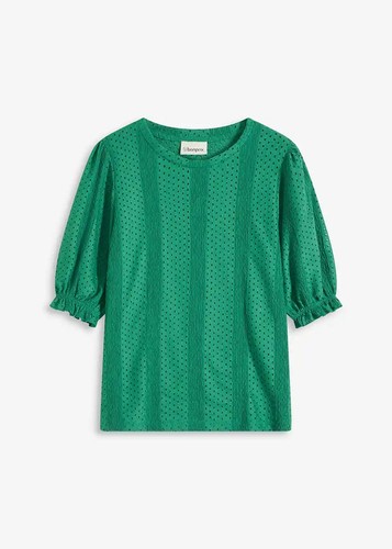 Lochstickerei shirt mit - shirt,
