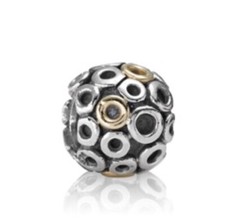 Pandora Element, Bead 925 Silber mit 14-K Gold 790325 DECORATIVE