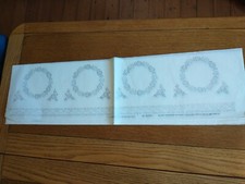 Vintage Deightons Silber-Tex Stickerei GRENZE Transfer (30 Zoll): Gänseblümchen Rondelle