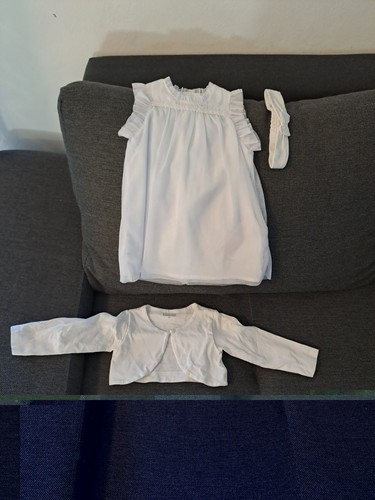 Taufkleid set weiß 74 - taufkleid,