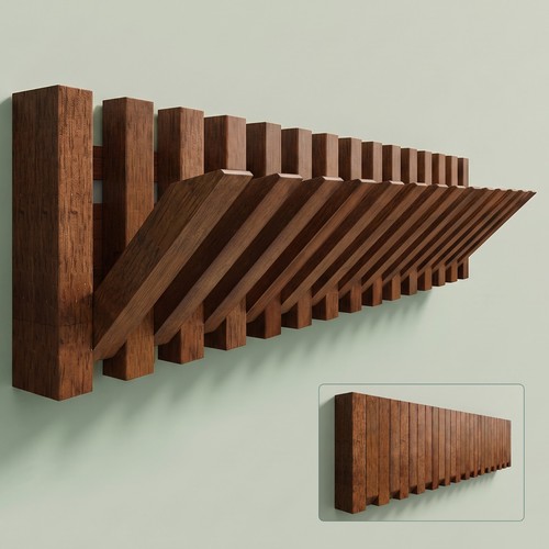Kleiderhaken hakenleiste holz - kleiderhaken,