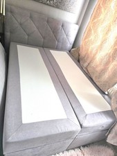 Boxspringbett 140x200 mit bettkasten grau, sehr chic und bequem, NP 1215 Euro