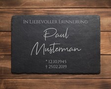 Grabstein Gedenktafel Gedenkplatte Gedenkstein aus Schiefer 14