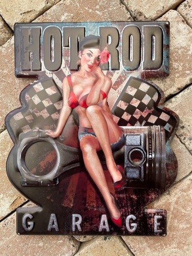 Blechschild hot rod garage - hot,