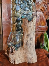 Wurzelholz Blumenvase Liqva Vase Dekoration Garten-Haus-Wohnung Deko Glasvase002