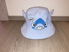 Sonnen Sommerhut Jungen M mit Hai-Motiv und Flossen ca. 4-7 Jahre Blau
