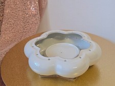 Hutschenreuther Selb Blumensteckschale, 18,5 x 5 cm, mit Goldrand