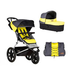 Mountain Buggy Kinderwagen Terrain + Carrycot Babyschale + Wickeltasche solus