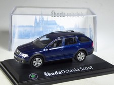(SB-89) Abrex Skoda Octavia Kombi storm blue metallic in 1:43 in OVP, selten