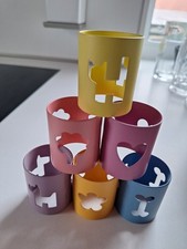 ALESSI 6 Serviettenringe bunt