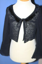 Funny Kidz leichter Bolero Gr 116 122 128 schwarz mit Fellbesatz Top