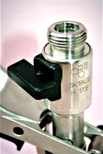 Bier-Absperrhahn - NEU - "MicroMatic",  Edelstahl , für KEG-Zapfkopf