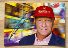 Niki Lauda original signierte Autogrammkarte Ak Formel 1 3x WM Unternehmer alt +